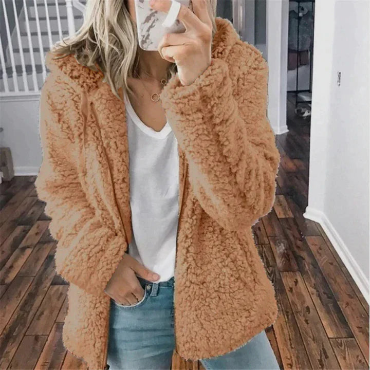 Samina | Fluffy blazer met knopen