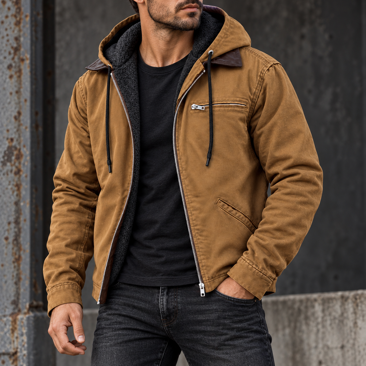Niels | Gewatteerde hoodie-jas