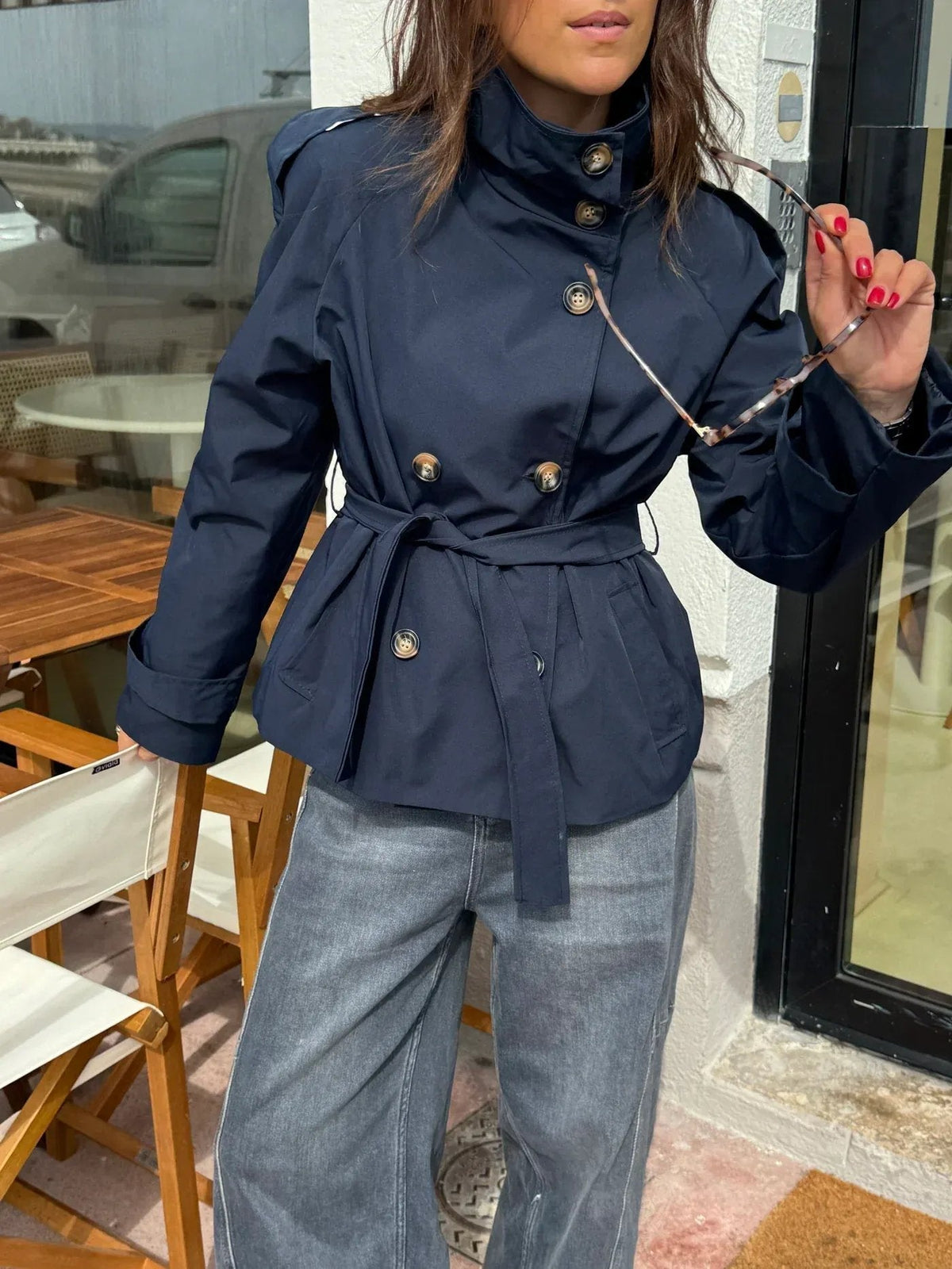Mirjam | Getailleerde blazer met riem