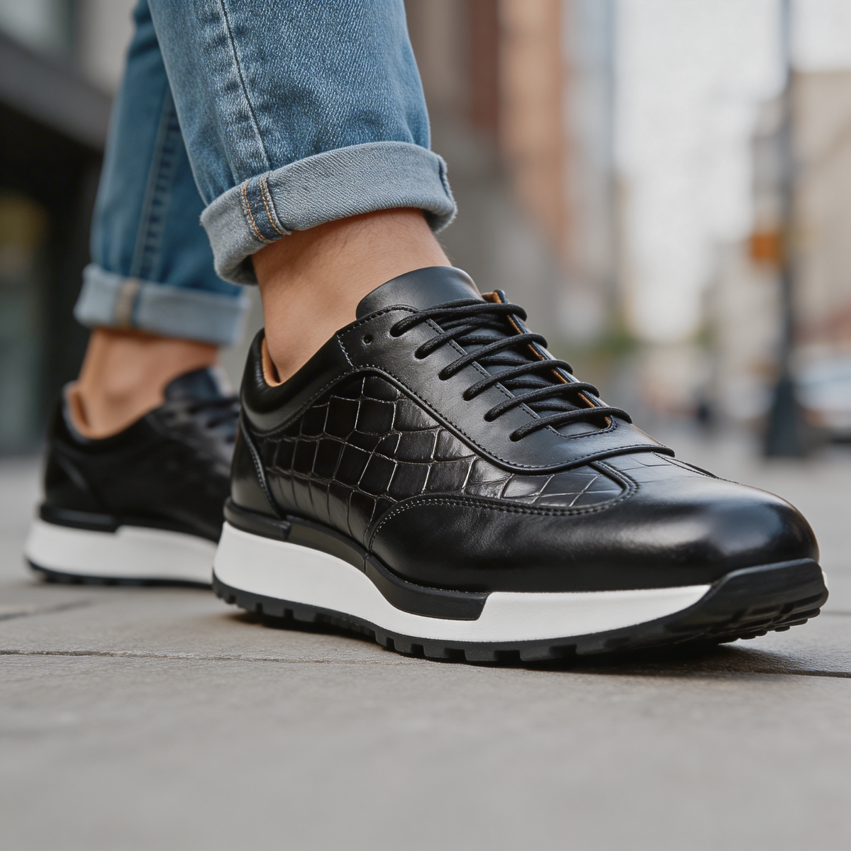 Ralph | Klassieke sneakers met textuur
