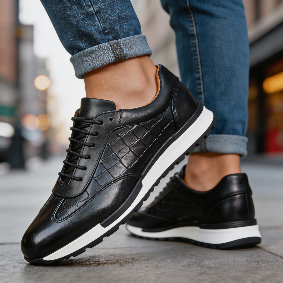 Ralph | Klassieke sneakers met textuur