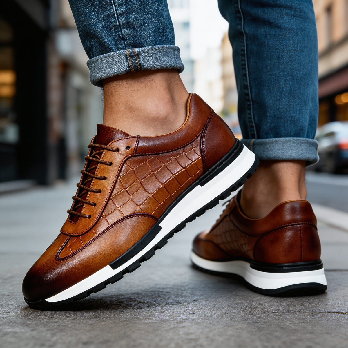 Ralph | Klassieke sneakers met textuur