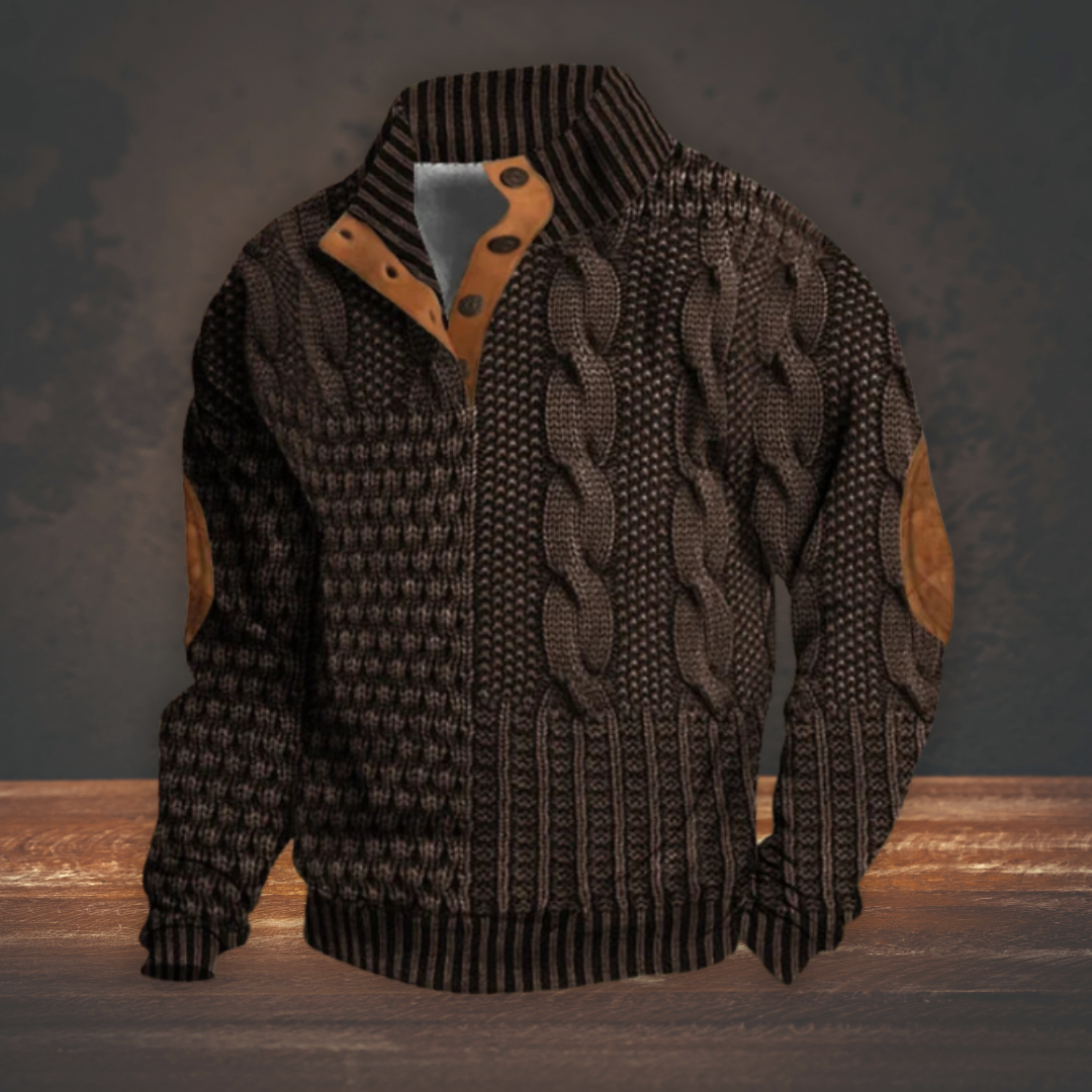 Bram | Gestructureerde ritskraag pullover