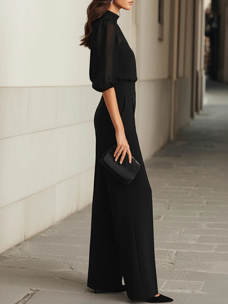 Maasje | Elegante jumpsuit met pufmouwen