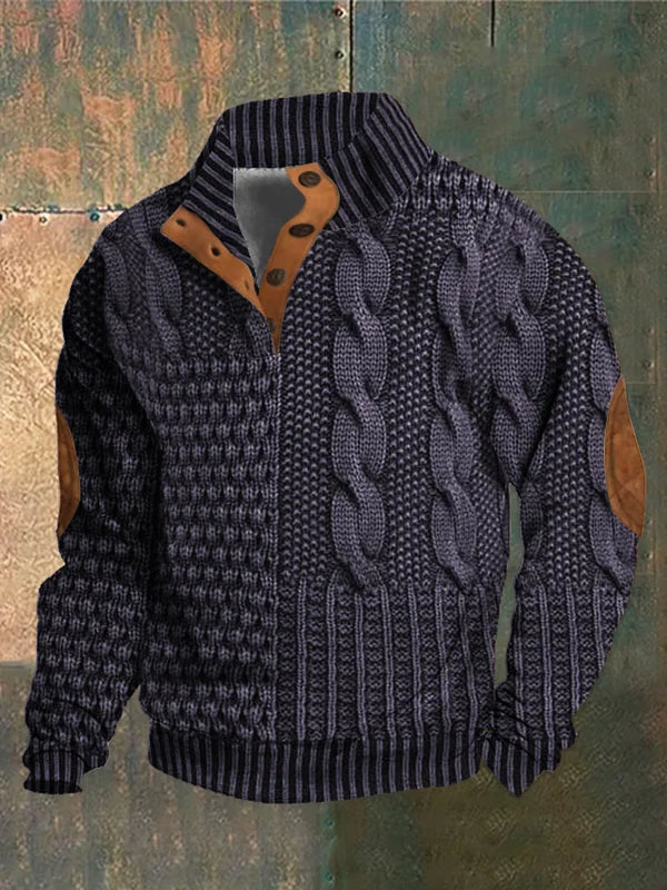 Bram | Gestructureerde ritskraag pullover