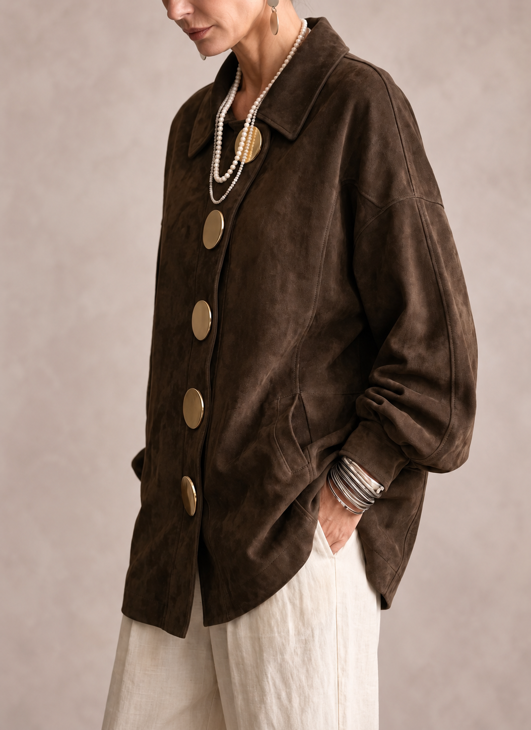 Nagihan | Overshirt met knopen