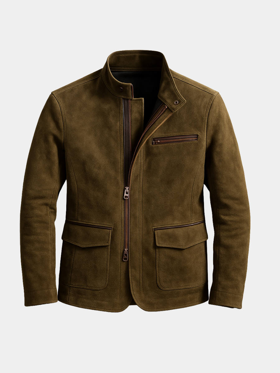 Hannes | Suède blazer met zakken
