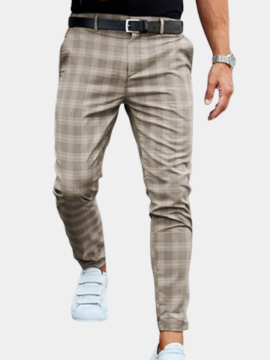 Sergio | Geruite casual broek