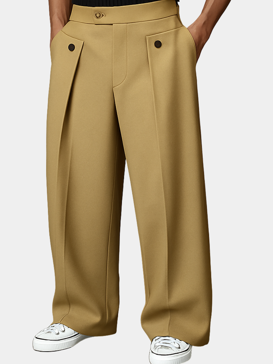 Nigel | Wijde broek met details
