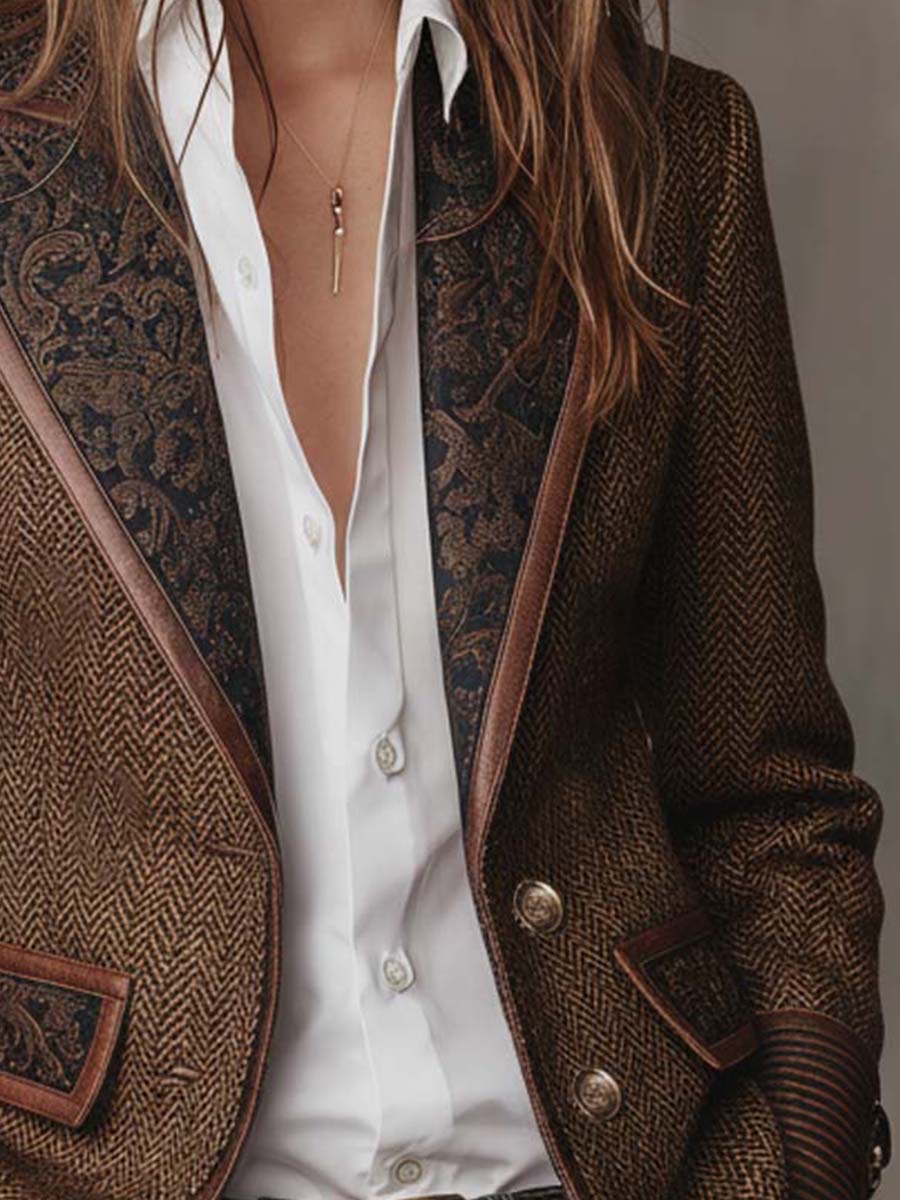 Maybritt | Blazer met ingeweven details