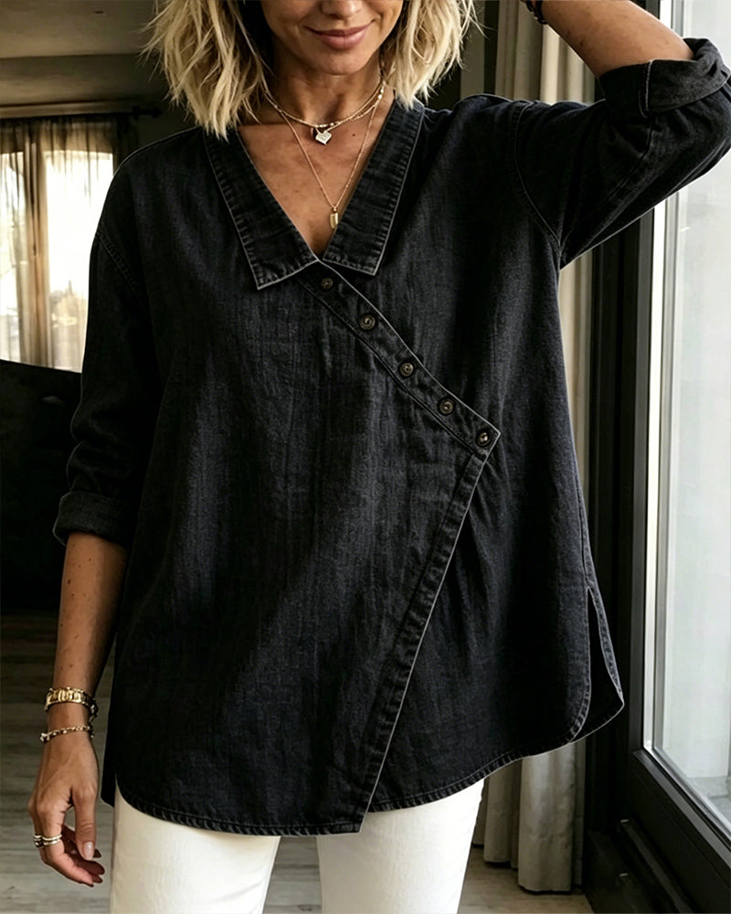 Scarlet | Oversized blouse met knopen