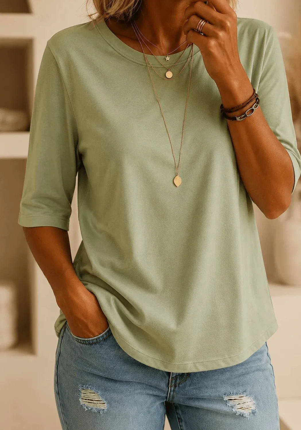 Geeta | Comfortabele basis T-Shirt