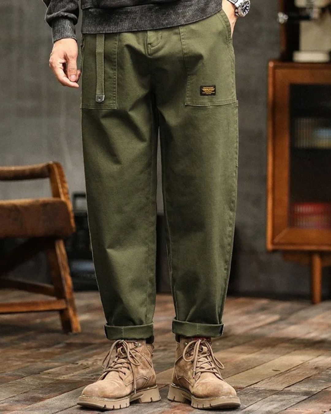 Yme | Comfortabele cargbroek
