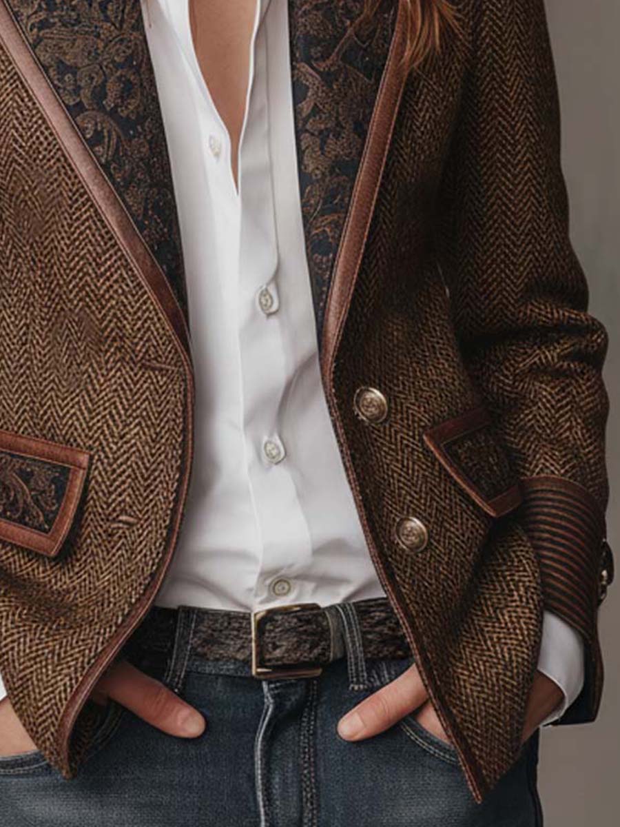 Maybritt | Blazer met ingeweven details