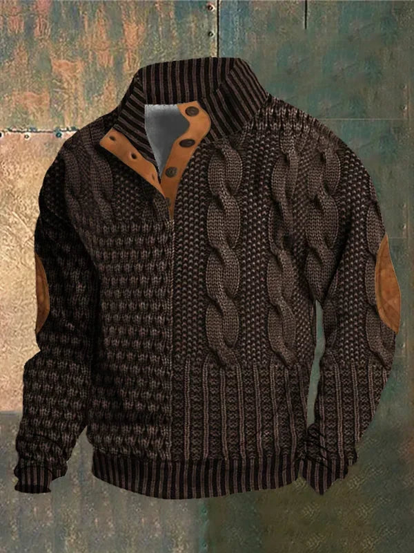 Bram | Gestructureerde ritskraag pullover