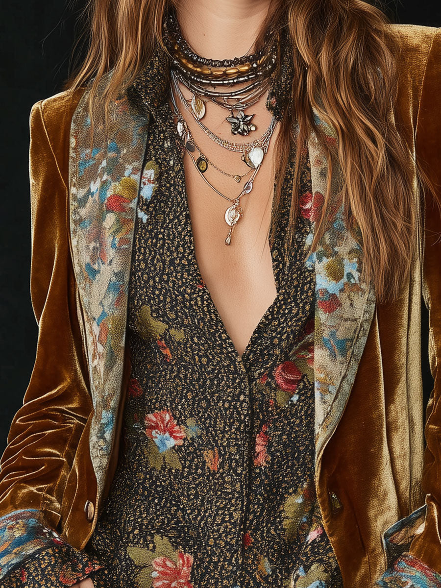 Edina | Luxe Blazer met bloemendetails