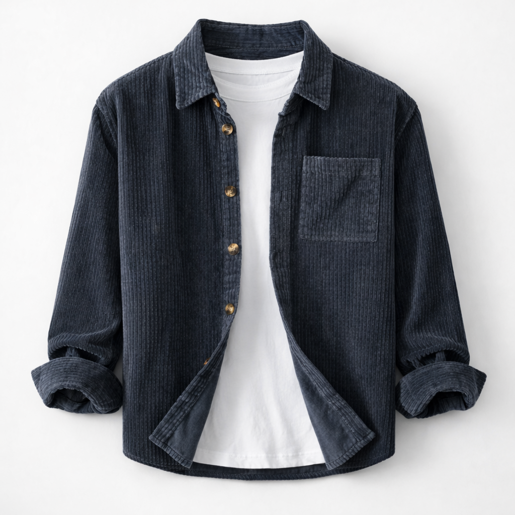 Gerard | Ribfluwelen overshirt