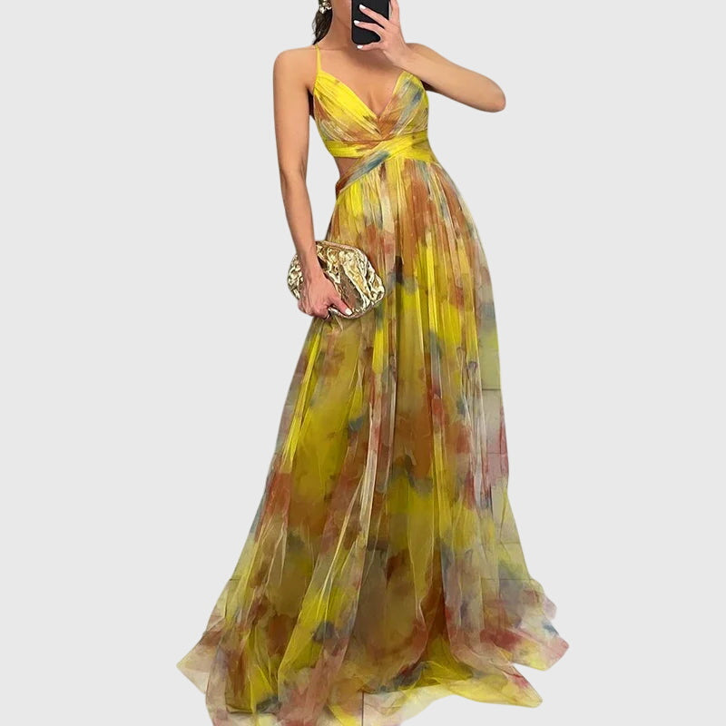 Giselle™ | Bloemen Maxi Jurk