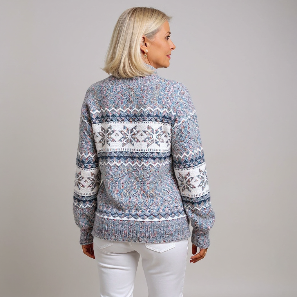 Marjolijne | Jacquard truien met sneeuwvlokken