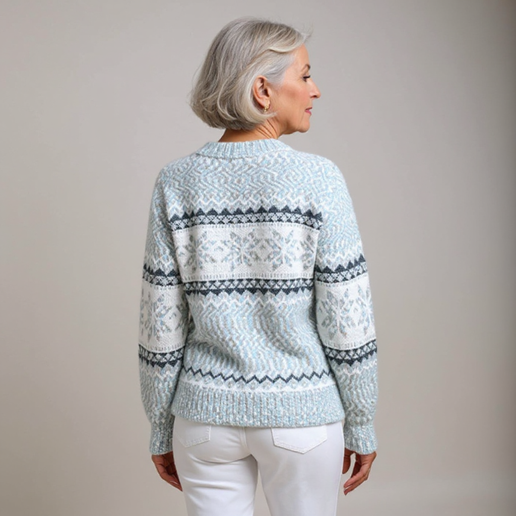 Marjolijne | Jacquard truien met sneeuwvlokken