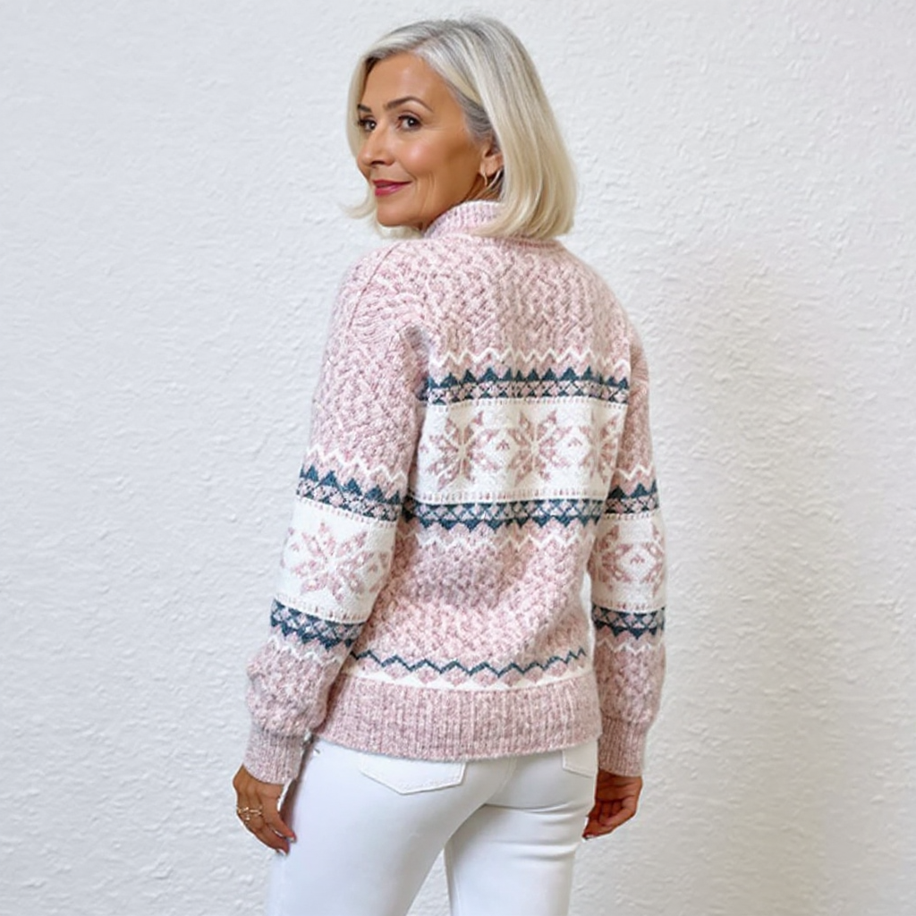 Marjolijne | Jacquard truien met sneeuwvlokken