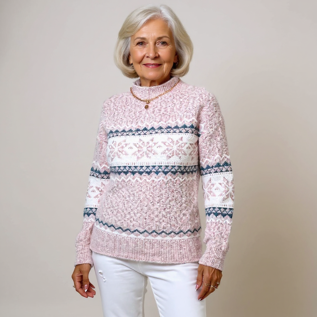 Marjolijne | Jacquard truien met sneeuwvlokken