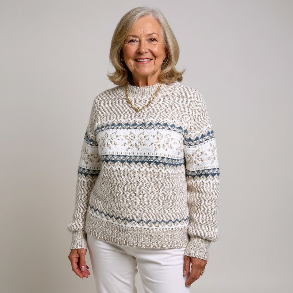 Marjolijne | Jacquard truien met sneeuwvlokken