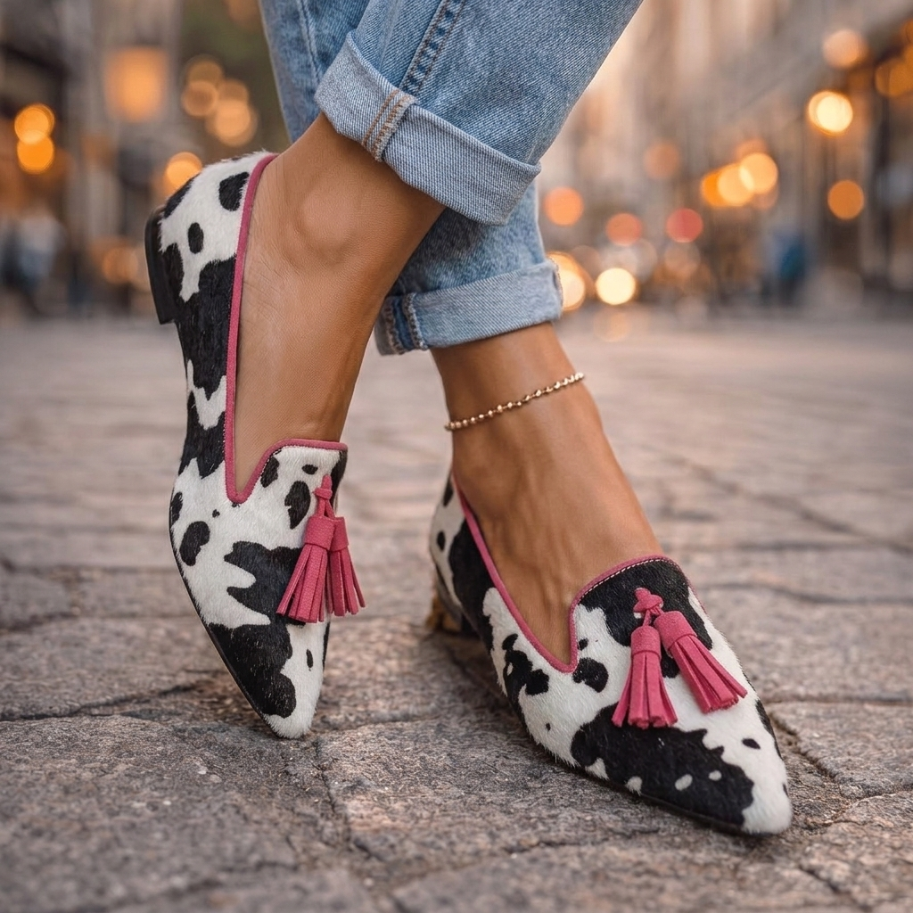 Peternella | Luipaardprint Loafers