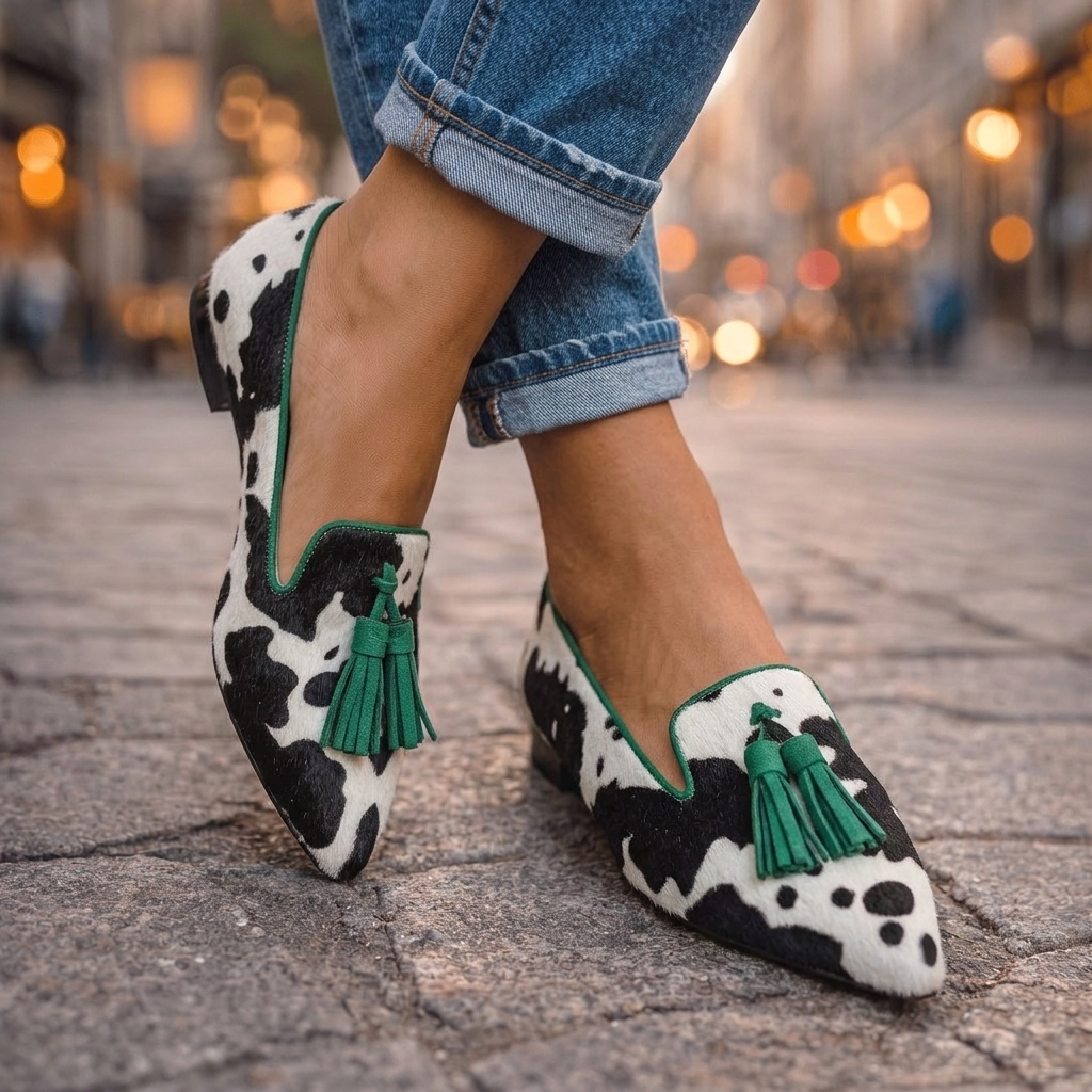 Peternella | Luipaardprint Loafers