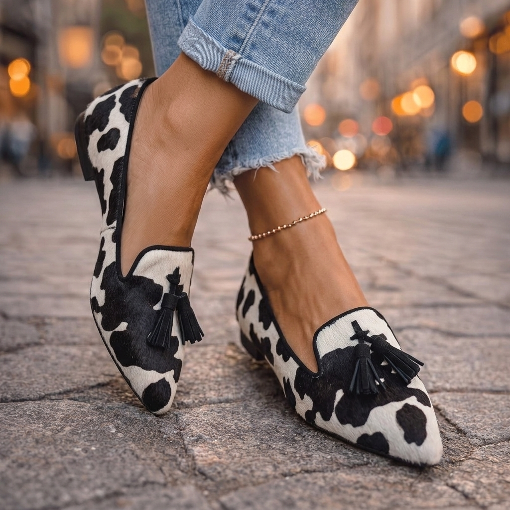 Peternella | Luipaardprint Loafers