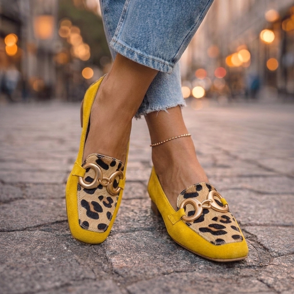 Anjani | Gele loafers met detail