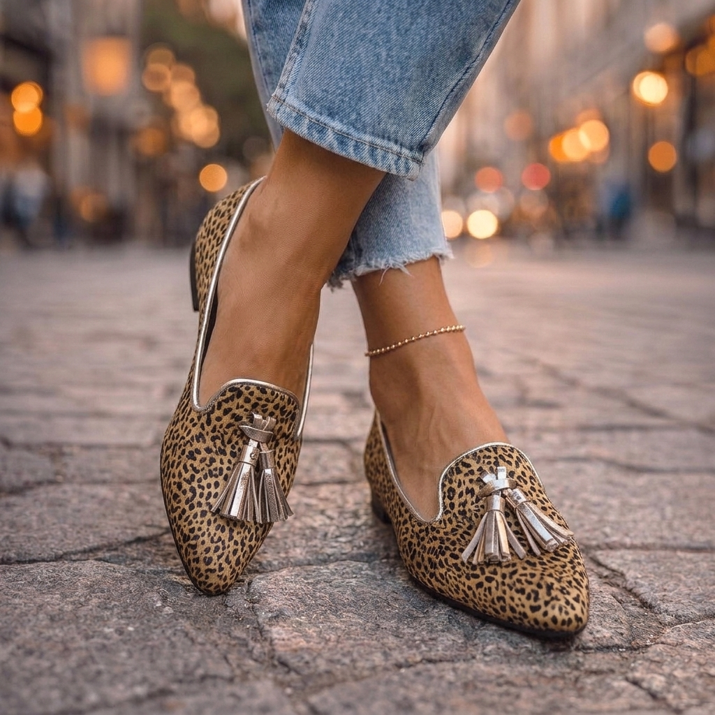 Mirthe | Loafers met dierprint