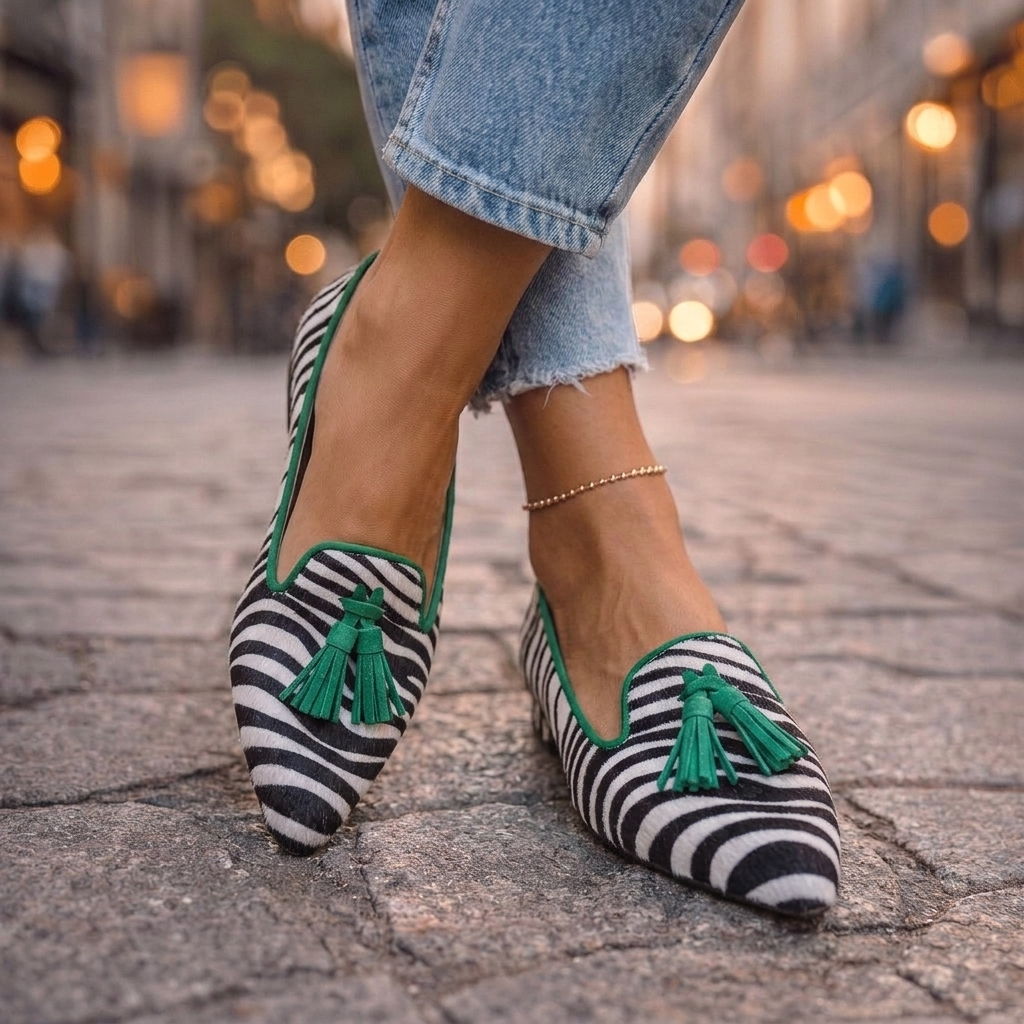 Mirthe | Loafers met dierprint