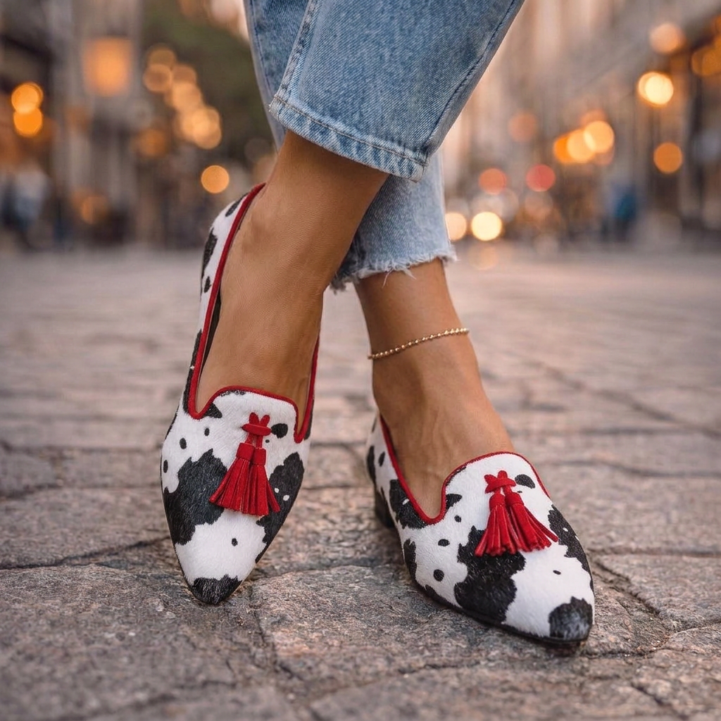 Mirthe | Loafers met dierprint