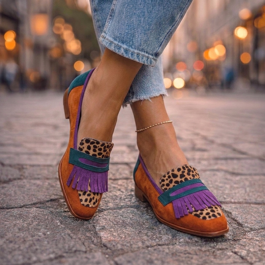 Josta | Kleurrijke loafers met kwastjes