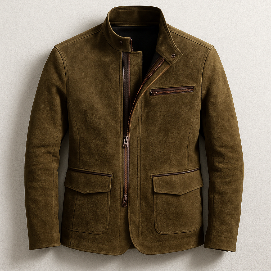 Hannes | Suède blazer met zakken
