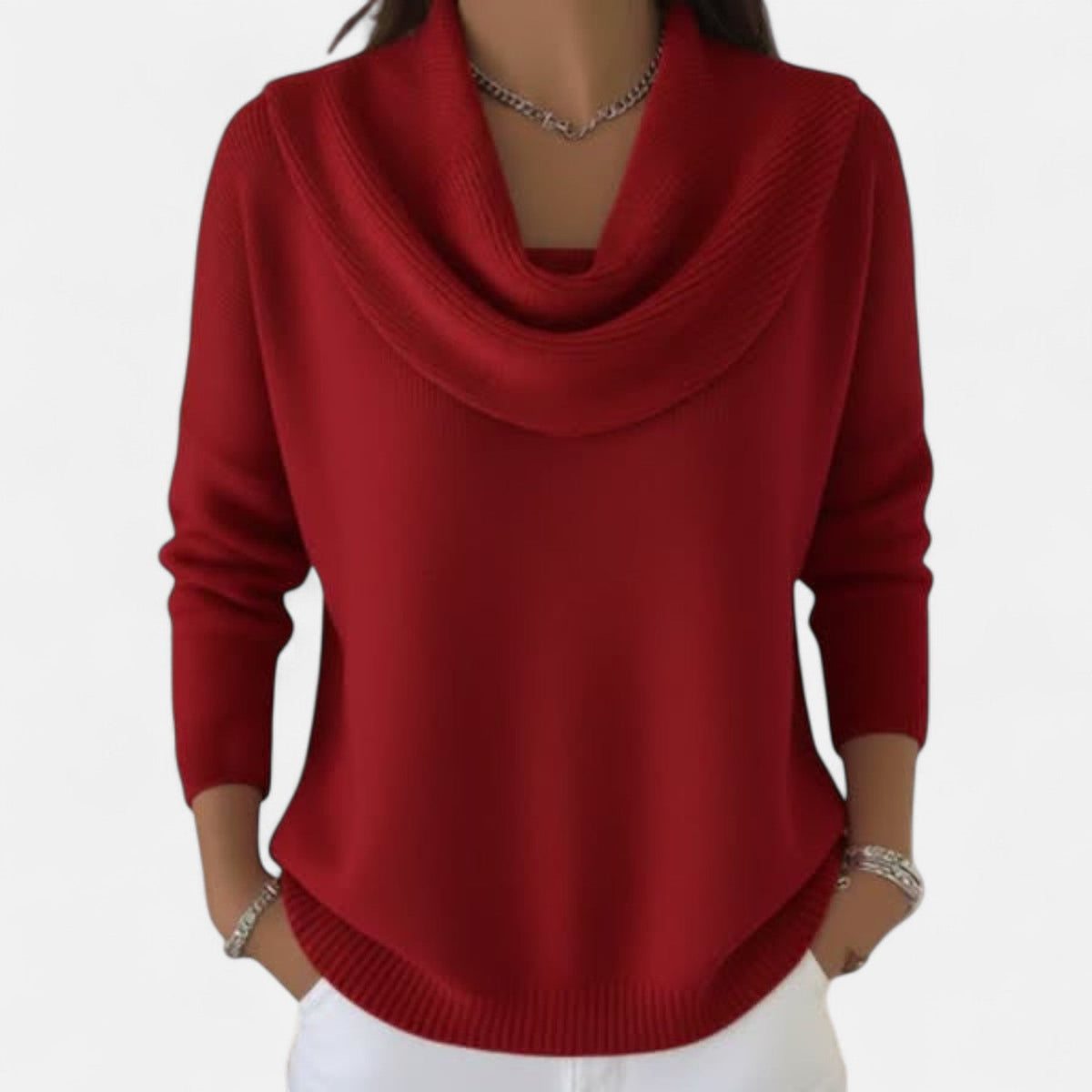 Melania | Elegante cowl neck trui