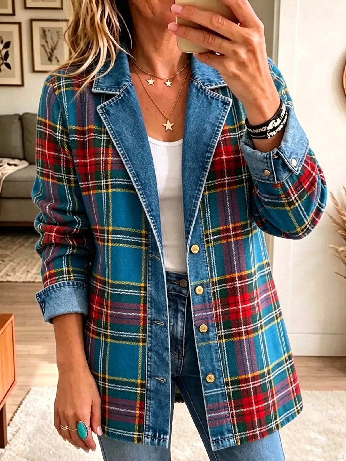 Leylâ | Geruite Blazer