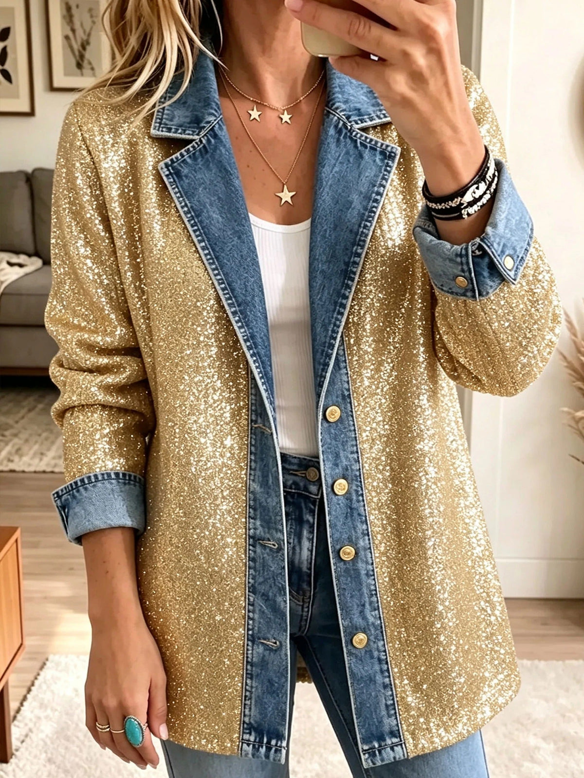 Devika | Glitterend Blazer