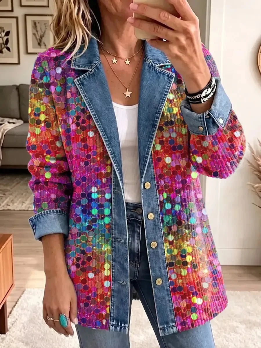 Callista | Glanzende Pailletten Blazer