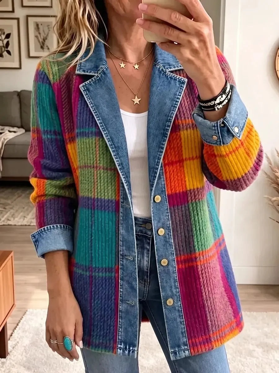 Hodan | Kleurrijke Patchwork Blazer