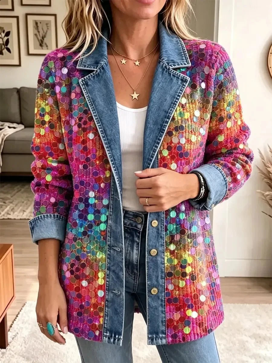 Callista | Glanzende Pailletten Blazer