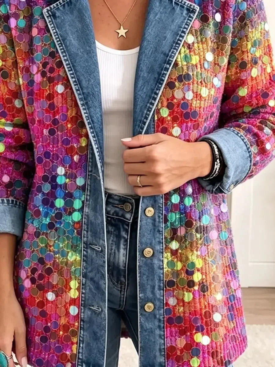 Callista | Glanzende Pailletten Blazer