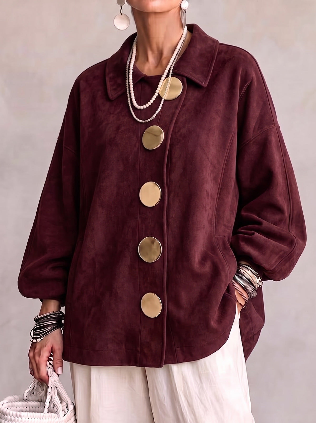 Nagihan | Overshirt met knopen