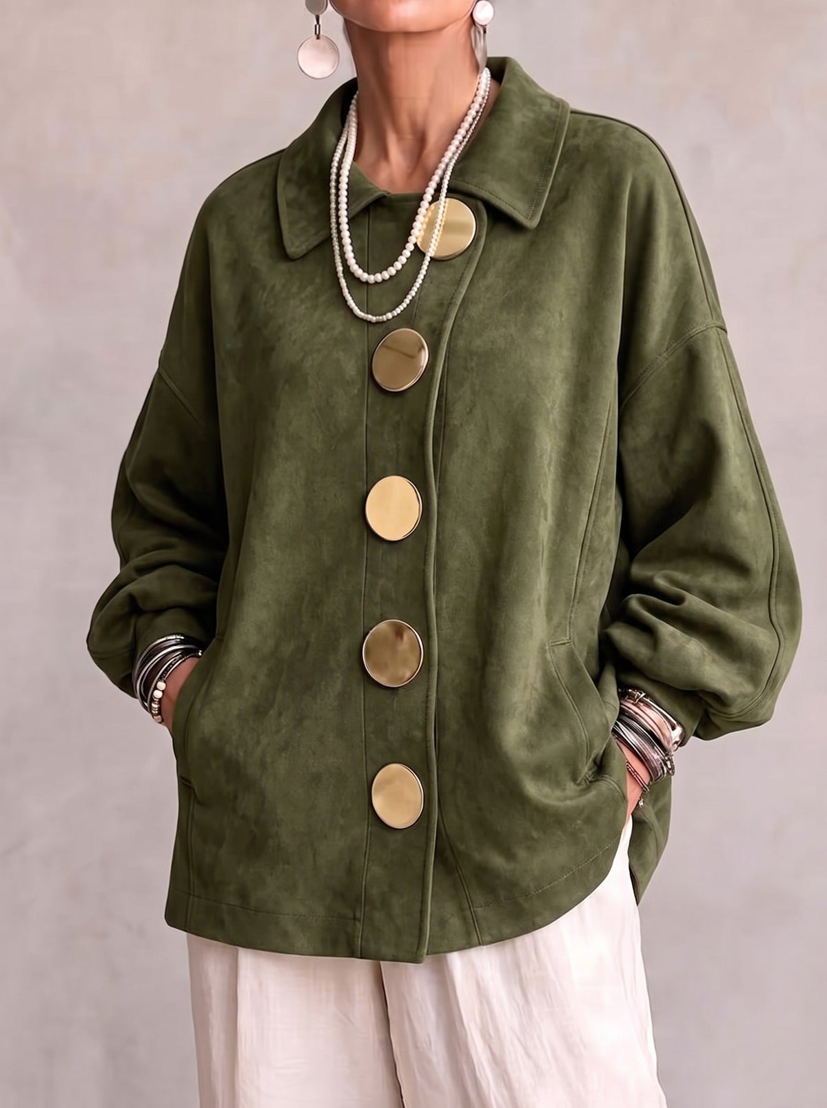 Nagihan | Overshirt met knopen