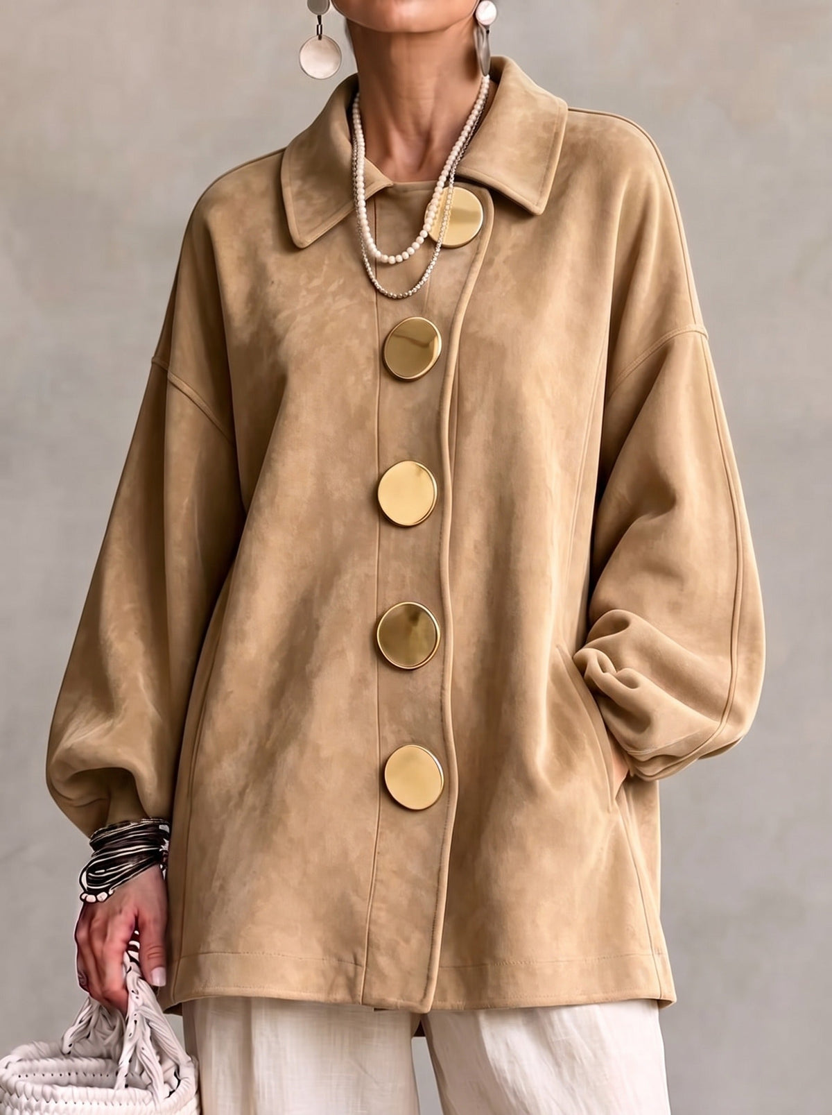 Nagihan | Overshirt met knopen
