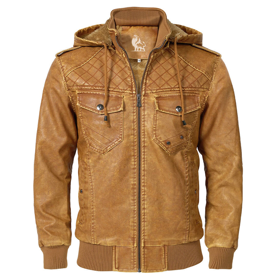 Storm | Leren Jas met Capuchon