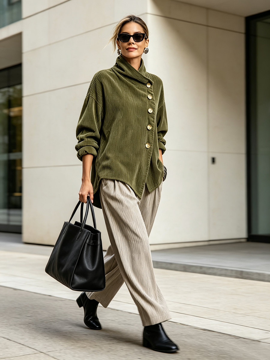 Anouschka | Oversize blouse met kraag