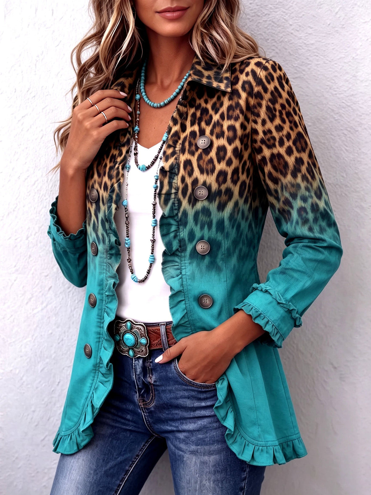 Luce | Ombré Blazers met dierenprint