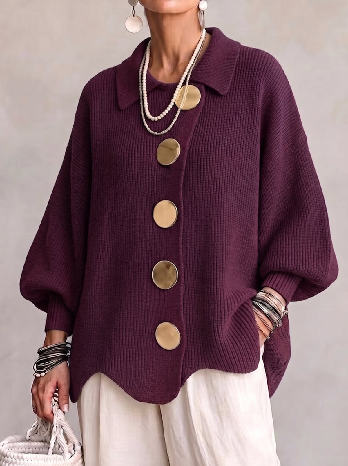 Fay | Oversized blouse met kraag